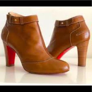 Used Christian Louboutin Brown Leather Boots